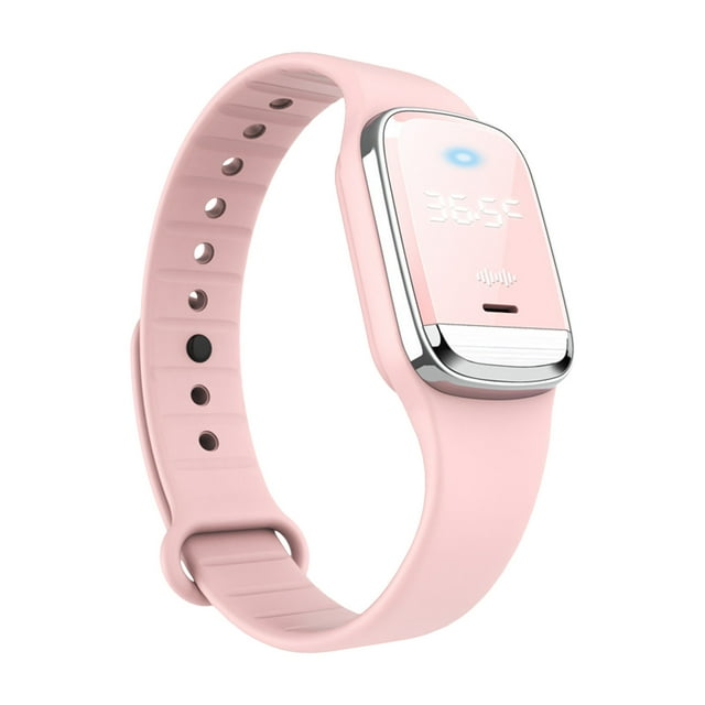 Pulsera deportiva ultrasónica para fitness, pulsera para figura esbelta, pulsera electrónica con reloj y control de temperatura, recargable por USB.