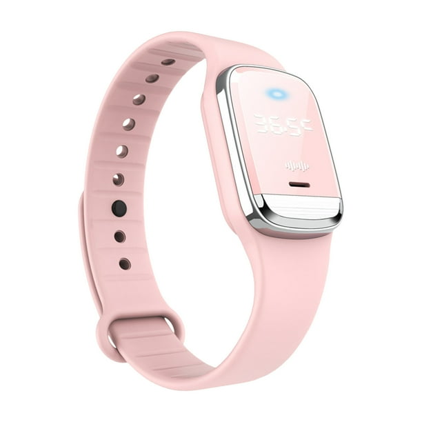 Pulsera deportiva ultrasónica para fitness, pulsera para figura esbelta, pulsera electrónica con reloj y control de temperatura, recargable por USB.