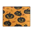 thumbnail image 2 of Non-Slip Area Rug 80x58in Indoor Washable Floor Mats Carpet Printed for Living Room, Bedroom, Home Decor Halloween Orange Pumpkin Pattern, 2 of 7