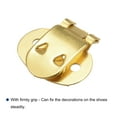 thumbnail image 4 of Uxcell 31mm x 19.5mm Iron Blank Shoe Clips for DIY Crafts Gold Tone 10 Pack, 4 of 6