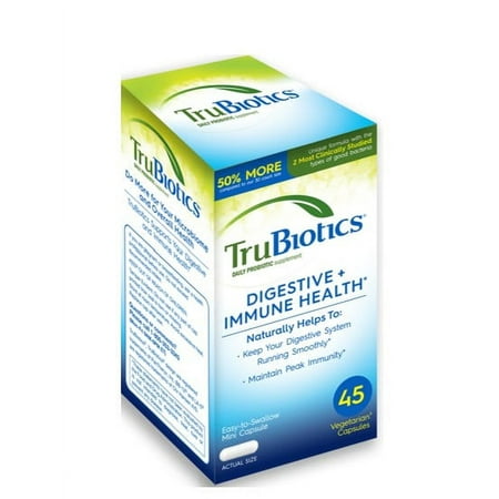 TRUBIOTICS, Daily Probiotic Supplement for Digestive and Immune Health, Men and Women 45 Count