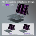 thumbnail image 4 of Funda con teclado WIWU para iPad Pro de 13 pulgadas M4/M5 2024/2025, gris, 4 of 8