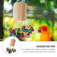 thumbnail image 3 of Wooden Parrot Bite Toy for Pets Playing Made of Synthetic Material Multi Color 6.5 Inches, 3 of 8