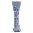 thumbnail image 5 of MeMoi Men's Fun Foosball Bamboo Blend Novelty Crew Sock - Mens - Male, 10-13, Blue, 5 of 6