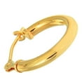 thumbnail image 3 of JewelStop 14K Yellow Gold Tubular Hoop Men's Single Earring, 2x12mm, 3 of 5