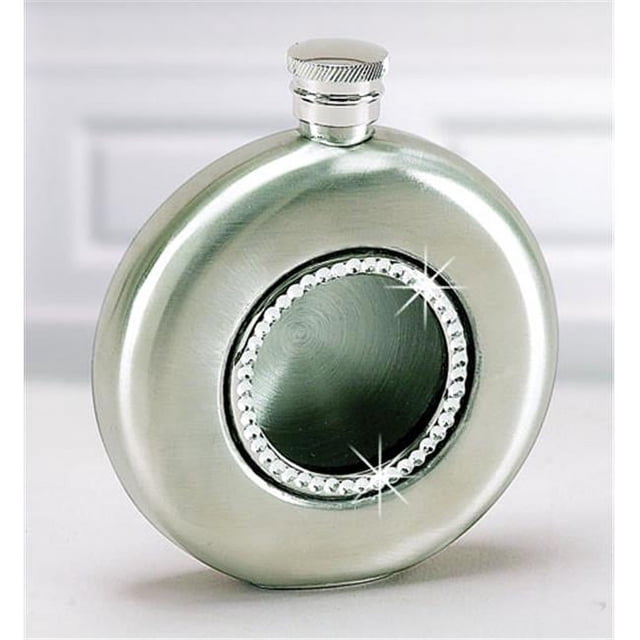 Creative Gifts International 021014 Round Flask with Crystals and Glass Front