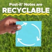 Post-it Super Sticky Notes, 1 7/8 in. x 1 7/8 in., Supernova Neons, 8 Pads