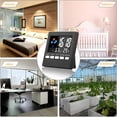 thumbnail image 2 of Yeacher Digital Display Thermometer Humidity Clock Colorful Indoor Outdoor Temperature Monitor Alarm LCD Alarm Calendar Weather with Snooze Function, 2 of 8