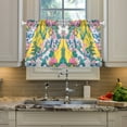 thumbnail image 2 of Yayeee Kitchen Curtains Tier Pair Light Filtering 27"x36" Rod Pocket Short Cafe Window Panel, Green Mountains, 2 of 7
