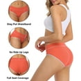 thumbnail image 4 of wirarpa Women's Cotton Underwear Brief Mid Waist Stretch Briefs Hipster Panties 5 Pack Sizes 5-10, 4 of 6