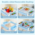 thumbnail image 4 of INFANS 8 in 1 Baby High Chair, Converts to Kids Table and Chair Set, with Drawing Whiteboard Building Block Tabletop, Suitable for Dinning Studying Playing, 4 of 9