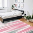 thumbnail image 5 of Abstract Grey Area Rugs Indoor Non-Slip Washable Rug Pink Mottled Gradient Texture Farmhouse Rug Rubber Backing Floor Mats Non Shedding Home Decor Carpet for Entryway Living Room 3x4ft(Small), 5 of 7