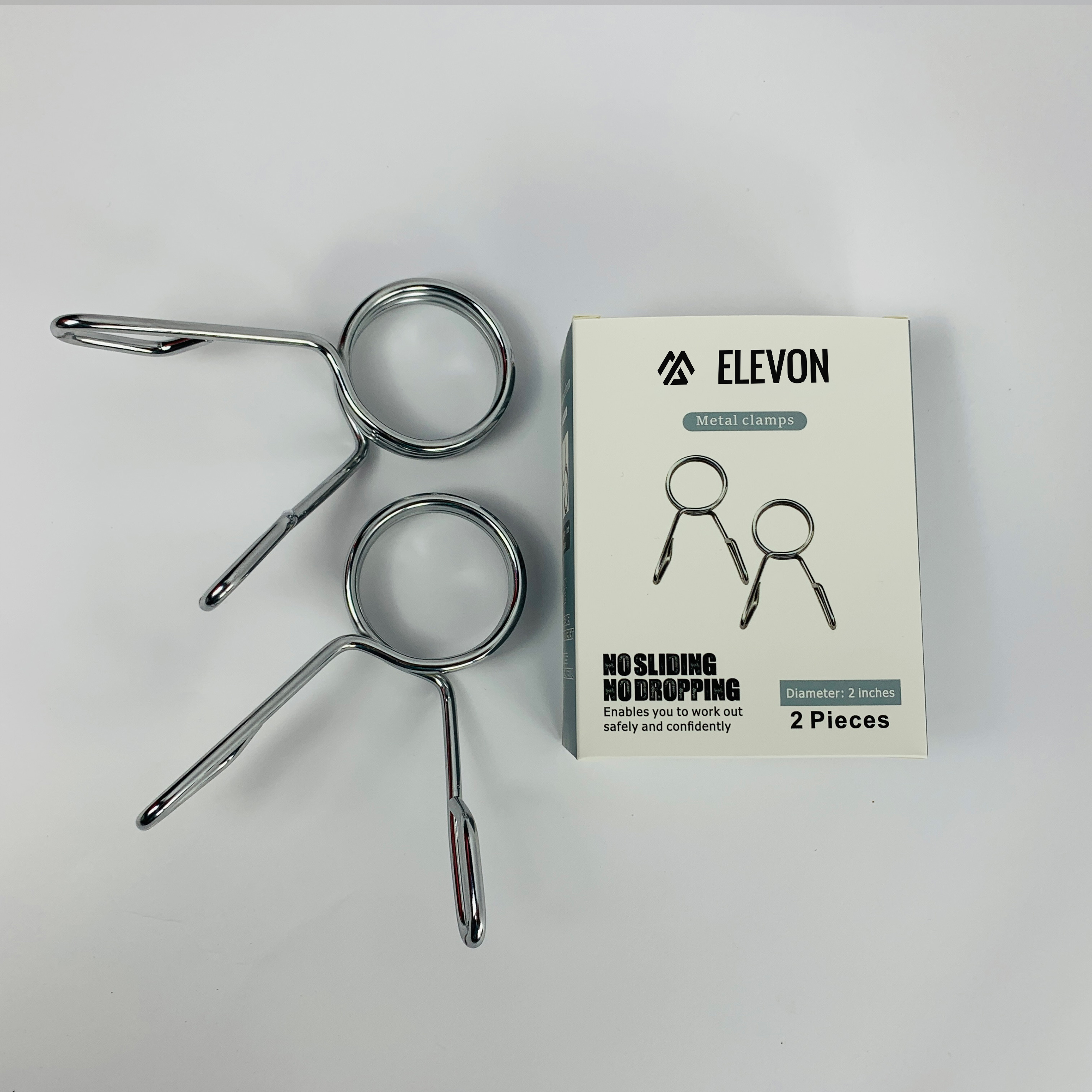 Elevon diameter 2 inches metal clamps, Olympic barbell exclusive metal