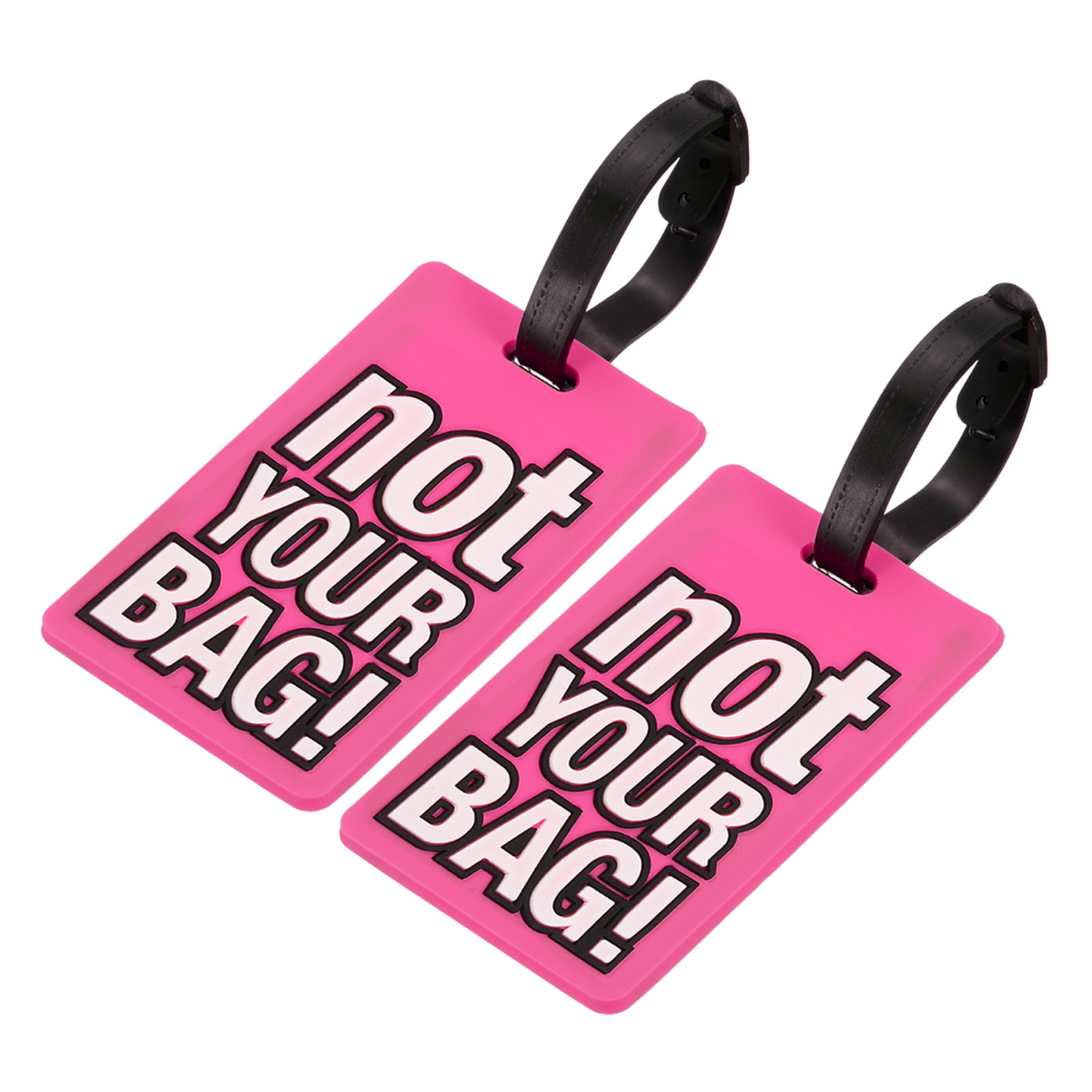 Uxcell Not Your Bag Pattern PVC Luggage Tag Identifier Card Holder