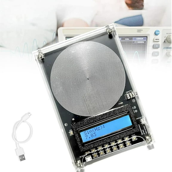 Healflux Custom Frequency Generator V2, 7.83Hz Schumann Wave Resonance Generator, Ultra-Low Frequency Pulse Generator, 0.01Hz~200000Hz Adjustable Sine Wave Resonance Generator