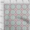 thumbnail image 2 of oneOone Cotton Flex White Fabric Geometric Fair Isle Pattern Craft Projects Decor Fabric Printed By The Yard 40 Inch Wide, 2 of 4