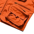 thumbnail image 6 of GrmtClth Men's Utility Fishing Vest Hunting Multi Pockets Sleeveless Jacket Casual Breathable Outdoor Waistcoat Lightweight Clothes Saffron M, 6 of 8