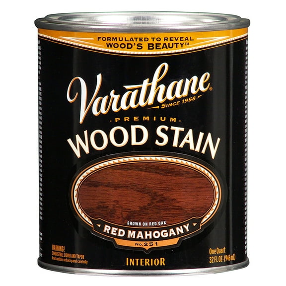 2-Pack of 1 qt Rust-Oleum 211724H Red Mahogany Varathane Oil-Based Interior Wood Stain