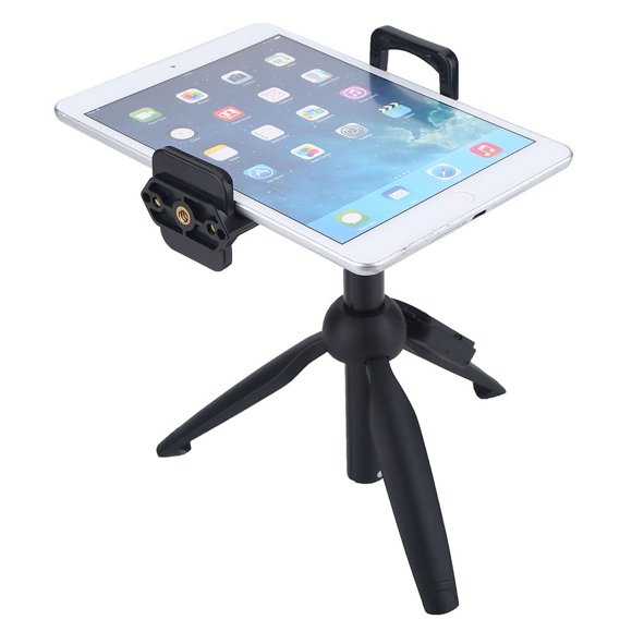 Hakeeta Tripod Adapter, Phone Holder Clip Stand, for Phone with 58-90mm Width and for The Tablet with 110-185mm Width, Support Photography Video Live Lighting Bracket