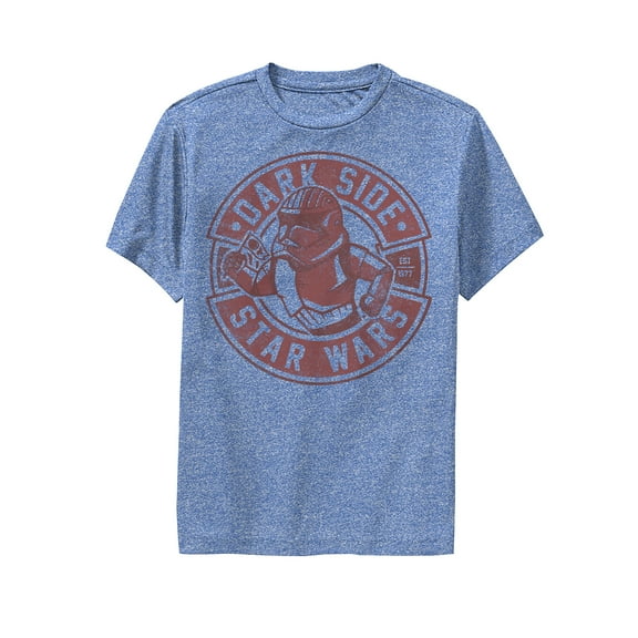 Boy's Star Wars: The Rise of Skywalker Sith Trooper Cartoon  Performance Graphic Tee Royal Blue Heather Medium