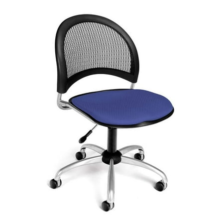 OFM Moon Fabric Swivel Office Chair in Colonial Blue