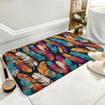 thumbnail image 5 of Bath Mat, 19.7"x31.5", Feather Print Boho Rug, Bathroom Rug Tub Shower Floor Carpet, Kitchen Toilet Floor, 5 of 7