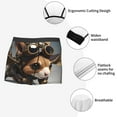 thumbnail image 3 of Pofeuu Steampunk Squirrel Pilot Print Men’s Boxer Briefs, Moisture-Wicking Underwear, Regular,Trunk-Medium, 3 of 5