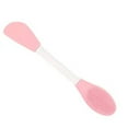 thumbnail image 2 of Cepillo de silicona de doble punta para mascarilla facial, suave y masajeador, con forma de cuchillo, color rosa claro, 2 of 12