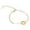 Gold E, variant on Initial Bracelet 1 Gold Plated Stainless Steel Letter Charm for Women Girls Delicate Disc Name Jewelry Mantra Bracelet Elegant Accessory, 19 cm, Gold W