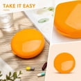 thumbnail image 4 of Round Pill Organizer Orange Plastic 7 Compartment Portable for Daily Travel and Purse, 4 of 7