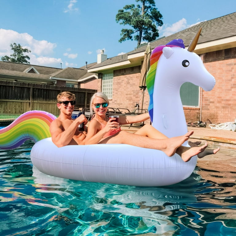 YOMYM Unicorn Inflatable Summer Pool Float for Kids and Adults