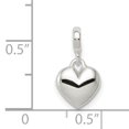 thumbnail image 2 of Beautiful Sterling Silver Polished Heart Enhancer, 2 of 2