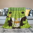 thumbnail image 2 of ONETECH Frog Blanket Gifts - Cute Throw Blanket for Adults Kids - Green Soft Plush Blankets for Bed, 2 of 6