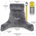 thumbnail image 2 of Husband Pillow Medium Dark Grey, Backrest for Kids, Teens, Petite Adults - Reading Pillows With Arms, Adjustable Loft, Plush Memory Foam, Bed Rest Chair Sitting Up, Detach Neck Roll, Removable Cover, 2 of 7