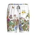 thumbnail image 4 of Naloa Herbs and Wildflowers Men's Short Pajama Pants, Lounge Comfort Shorts with Elasticized Waistband and Side Pockets - Medium, 4 of 9