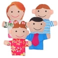 thumbnail image 1 of 4pcs Family Puppets Funny Hand Puppet Family Set for Storytelling Theater Shows Role Playing, 1 of 8