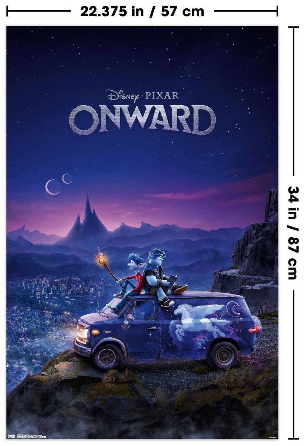 Disney Pixar Onward - Teaser Wall Poster, 22.375" x 34"