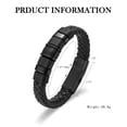 thumbnail image 2 of Constantlife Men Leather braided bracelet Bangle Cremation Ashes Jewellery Small Urns Bracelet, 2 of 5