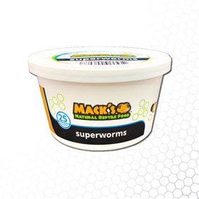 Mack's Natural Reptile Food 1 x Cup of 25 Large Superworms