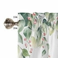 thumbnail image 5 of Green Eucalyptus Kitchen Curtains Valances and Tiers Set of 3, 24 Inch Length Tier Curtains and Valance Rod Pocket Valance Curtains Set for Kitchen Bathroom Small Windows, 5 of 8