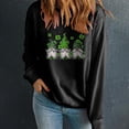 thumbnail image 3 of Charella Sweatshirts for Women St Patricks Day Decorations Long Sleeve Crewneck Tops 2024 Trendy T-shirt,Black,S, 3 of 5