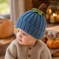 thumbnail image 4 of Baby Pumpkin Hat Knitted Cute Toddler Beanies Soft Warm Autumn Winter Hat Halloween Costume Photo Props Accessories, 4 of 7