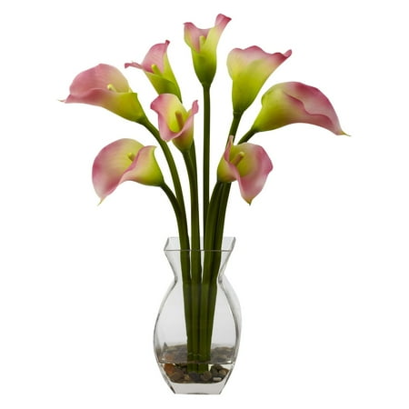 Nearly Natural Calla Lily - Nearly Natural Classic Calla Lily Arrangement, Pink
