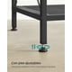 thumbnail image 4 of Estantería Metálica de 5 Niveles con Ruedas, Estantería de Malla con Marcos Laterales en X, 32 x 80 x 145.5 cm, para Entrada, Cocina, Salón, Baño, Estilo Industrial, Negro, 4 of 5