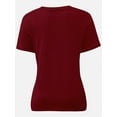 thumbnail image 2 of Women's Ultra-Soft V-Neck Short Sleeve Trendy Casual T-Shirt, 2 of 5