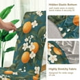 thumbnail image 5 of Yayeee 2 Pack Dining Chair Covers Stretch Parson Chairs Slipcovers Seat Protector, Green Floral Orange, 5 of 6