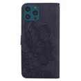 thumbnail image 6 of Feishell Wallet Case For iPhone 15 Pro, Magnetic Folio Card Slots Holder Kickstand Premium PU Leather Butterfly Patterned Embossed with Wrist Strap Cover For iPhone 15 Pro, Black, 6 of 13