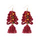 thumbnail image 1 of Pendientes Tejidos De Árbol De Navidad Pendientes De Borla Tejidos De Cuerda De Algodón Pendientes Étnicos Retro Pendientes Colgantes De Gota Trenzados Hechos A Mano Para Mujeres Niñas Minnieouse AP007336-04, 1 of 6
