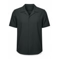 thumbnail image 5 of BiZtdJrK Men's Button Down Short Sleeve Shirts Casual Cotton Summer Beach Tops Solid Color Office Work Dress Shirts Dark Gray XXL, 5 of 9