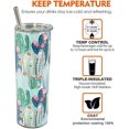 thumbnail image 6 of Cactus Tumbler With Lid and Straw Stainless Steel 20oz Cactus Skinny Tumbler Insulated Cactus Mug Water Bottle Coffee Mug Travel Tumbler Cactus Succulent Gifts for Women, 6 of 6